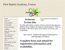 Tablet Screenshot of firstbaptistacademyconroe.com